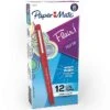 Paper Mate Flair Felt Pen, Medium Point, Red Ink, Dozen (8420152) -Office Product Shop sp163415480 sc7