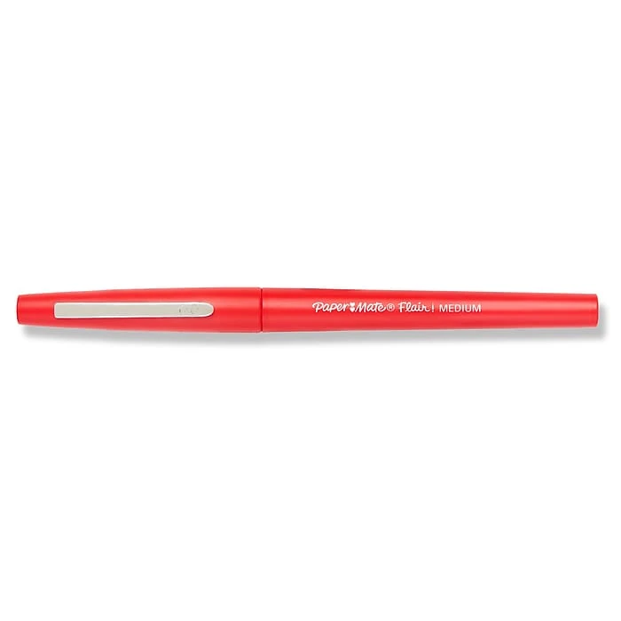 Paper Mate Flair Felt Pen, Medium Point, Red Ink, Dozen (8420152) 4 Paper Mate Flair Felt Pen, Medium Point, Red Ink, Dozen (8420152) - Image 2
