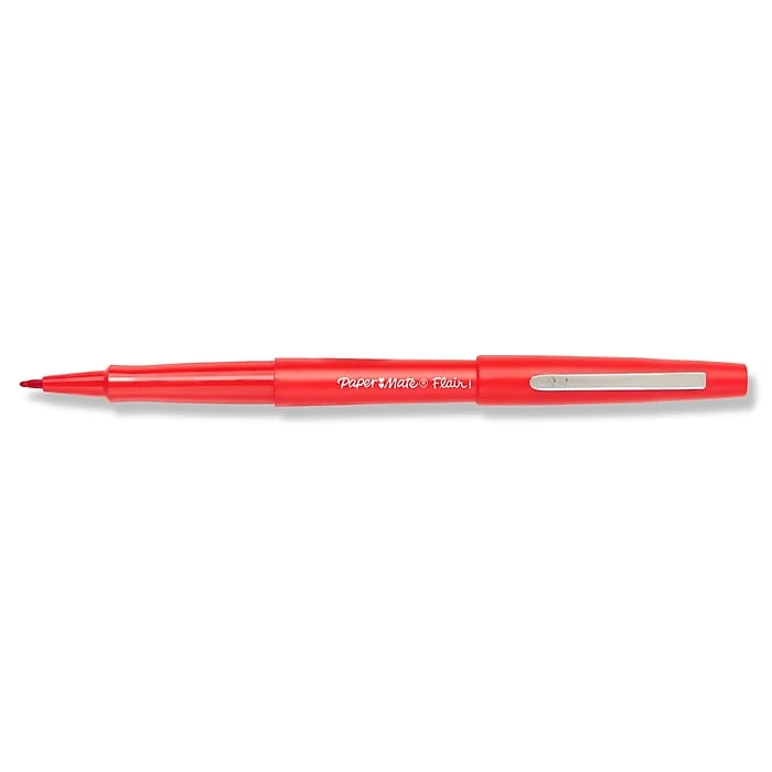 Paper Mate Flair Felt Pen, Medium Point, Red Ink, Dozen (8420152) 5 Paper Mate Flair Felt Pen, Medium Point, Red Ink, Dozen (8420152) - Image 3