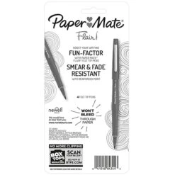 Paper Mate Flair Felt Pen, Medium Point, Black Ink, 4/Pack (84344) -Office Product Shop sp163415513 sc7