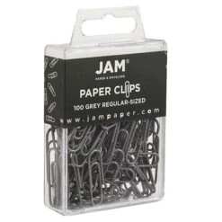 JAM Paper® Colored Standard Paper Clips, Small 1 Inch, Grey Paperclips, 2 Packs Of 100 (21830626a) 8 JAM Paper® Colored Standard Paper Clips, Small 1 Inch, Grey Paperclips, 2 Packs Of 100 (21830626a) -Office Product Shop sp22235198 sc7