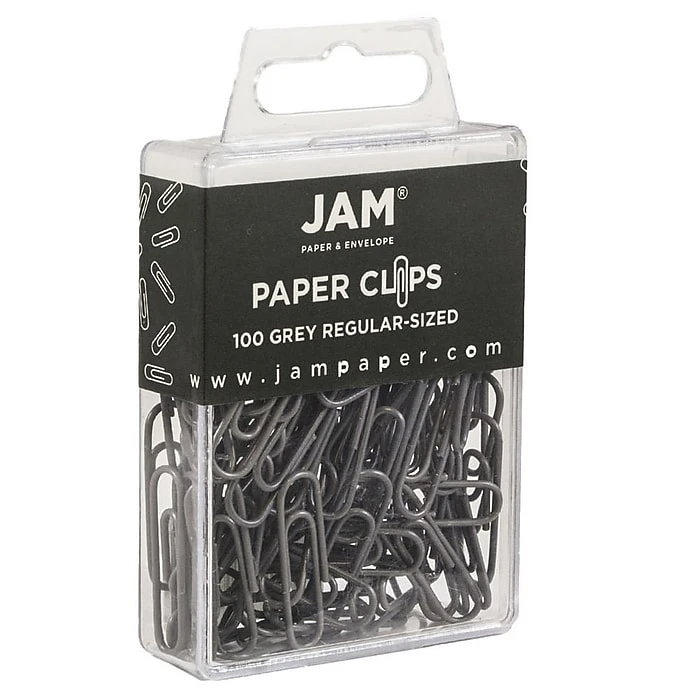 JAM Paper® Colored Standard Paper Clips, Small 1 Inch, Grey Paperclips, 2 Packs Of 100 (21830626a) 5 JAM Paper® Colored Standard Paper Clips, Small 1 Inch, Grey Paperclips, 2 Packs Of 100 (21830626a) - Image 3