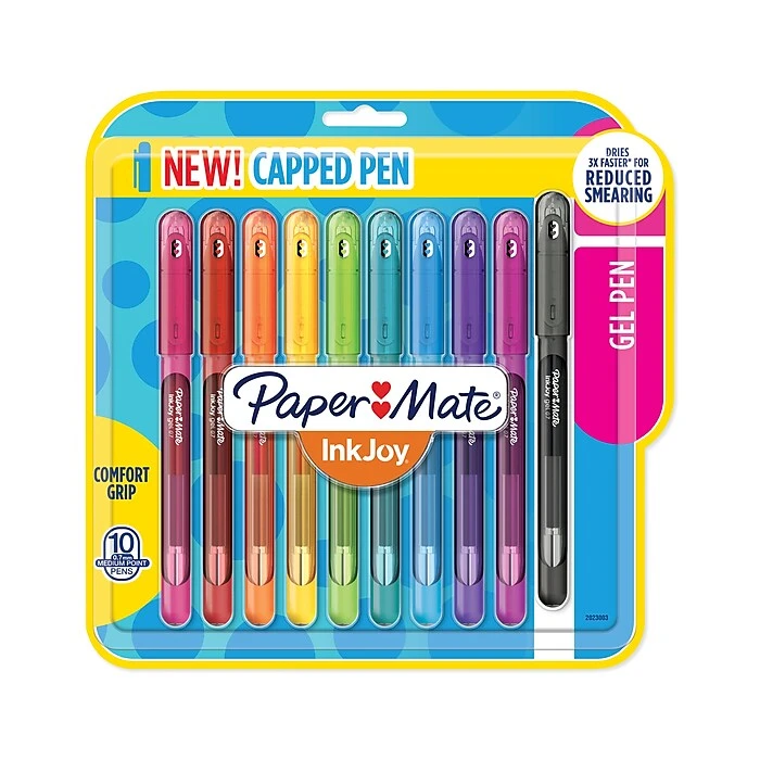 Paper Mate InkJoy Gel Pens, Medium Point (0.7mm), Assorted Colors, Capped, 10 Count 7 Paper Mate InkJoy Gel Pens, Medium Point (0.7mm), Assorted Colors, Capped, 10 Count - Image 5