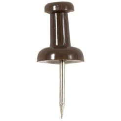 JAM Paper Pushpins, Chocolate Brown, 2 Packs Of 100 (222419049A) -Office Product Shop sp29737941 sc7