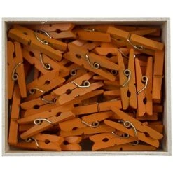 JAM Paper® Wood Clip Clothespins, Medium 1 1/8 Inch, Orange Clothes Pins, 2 Packs Of 50 (230729145A) 6 JAM Paper® Wood Clip Clothespins, Medium 1 1/8 Inch, Orange Clothes Pins, 2 Packs Of 50 (230729145A) -Office Product Shop sp29737960 sc7