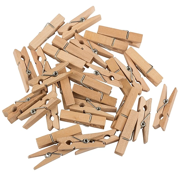 JAM Paper® Wood Clip Clothespins, Large 1 1/2 Inch, Natural, 30 Clothes Pins/Pack (230734411) 4 JAM Paper® Wood Clip Clothespins, Large 1 1/2 Inch, Natural, 30 Clothes Pins/Pack (230734411) - Image 2