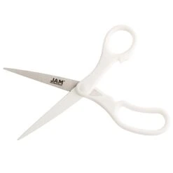 JAM Paper® Heavy Duty Multi-Purpose Precision Scissors, 8" Stainless Steel Blades, White (342WH) -Office Product Shop sp30025870 sc7 1