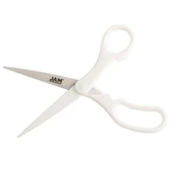 JAM Paper Precision 8" Stainless Steel Multi-Purpose/Heavy Duty Scissors, Pointed Tip, White (342WHZ) 8 JAM Paper Precision 8" Stainless Steel Multi-Purpose/Heavy Duty Scissors, Pointed Tip, White (342WHZ) -Office Product Shop sp30025870 sc7