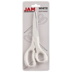 JAM Paper® Heavy Duty Multi-Purpose Precision Scissors, 8" Stainless Steel Blades, White (342WH) -Office Product Shop sp30025871 sc7 1