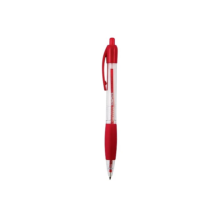 Staples Retractable Ballpoint Pens, Medium Point, Red Ink, Dozen (50792) 3 Staples Retractable Ballpoint Pens, Medium Point, Red Ink, Dozen (50792)