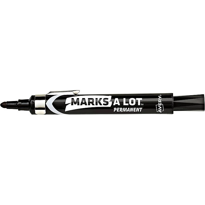 Avery Marks-A-Lot Permanent Markers, Bullet Point, Black, 12/Pack (24878) 3 Avery Marks-A-Lot Permanent Markers, Bullet Point, Black, 12/Pack (24878)