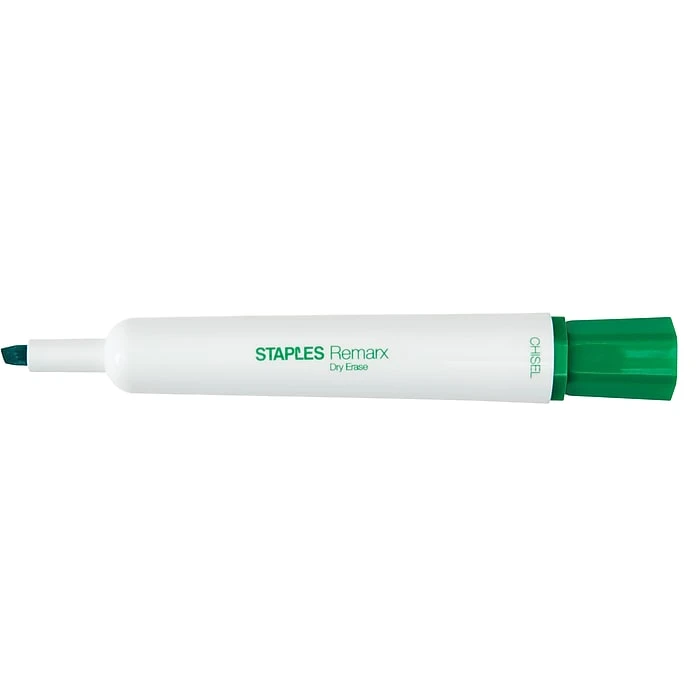 Staples Remarx Dry Erase Markers, Broad Point, Green, 12/Pack (18889) 3 Staples Remarx Dry Erase Markers, Broad Point, Green, 12/Pack (18889)