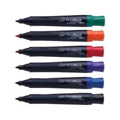 DuraMark Permanent Markers, Chisel Tip, Assorted, 6/Pack (19154) -Office Product Shop sp41816577 sc7