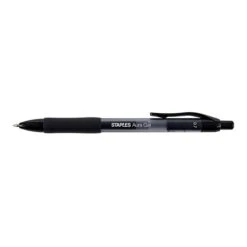 Staples Aura Retractable Gel Pens, Medium Point, Black Ink, Dozen (29195) -Office Product Shop sp42125615 sc7 1