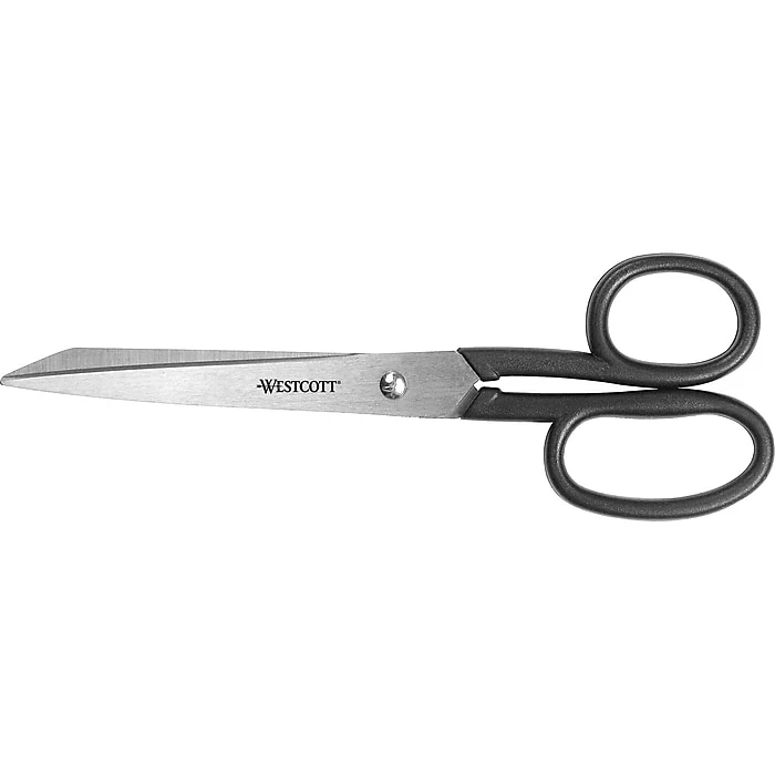 Westcott® Kleencut 8" Stainless Steel Standard Scissors, Pointed Tip, Black (19018) 3 Westcott® Kleencut 8" Stainless Steel Standard Scissors, Pointed Tip, Black (19018)