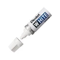 Pentel Permanent Marker, Broad Tip, White (100W) -Office Product Shop sp44335834 sc7