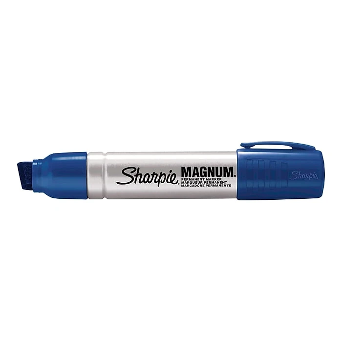 Sharpie Magnum Permanent Marker, Chisel Tip, Blue (44003) 4 Sharpie Magnum Permanent Marker, Chisel Tip, Blue (44003) - Image 2