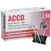 ACCO Small Binder Clips, Black, 12/Box (A7072020) -Office Product Shop sp44489825 sc7