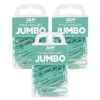 JAM Paper Jumbo Paper Clips, Teal, 3 Packs Of 75 (21832065B)