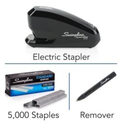 Swingline Speed Pro™ Electric Stapler Value Pack (Premium Staples & Staple Remover Included), 25 Sheet Capacity, Black (42140) -Office Product Shop sp56867797 sc7