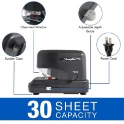 Swingline Cartridge Electric Desktop Stapler, 30 Sheet Capacity, Black (69008) -Office Product Shop sp56867964 sc7
