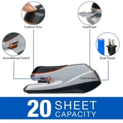 Swingline Optima Grip Electric Stapler, 20 Sheet Capacity, Silver (48207) -Office Product Shop sp56868267 sc7
