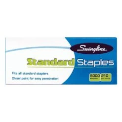 Swingline® Standard Staples, 1/4" Length, 210 Per Strip, 5,000/Per Box, 5/Box (35101S) -Office Product Shop sp56870858 sc7