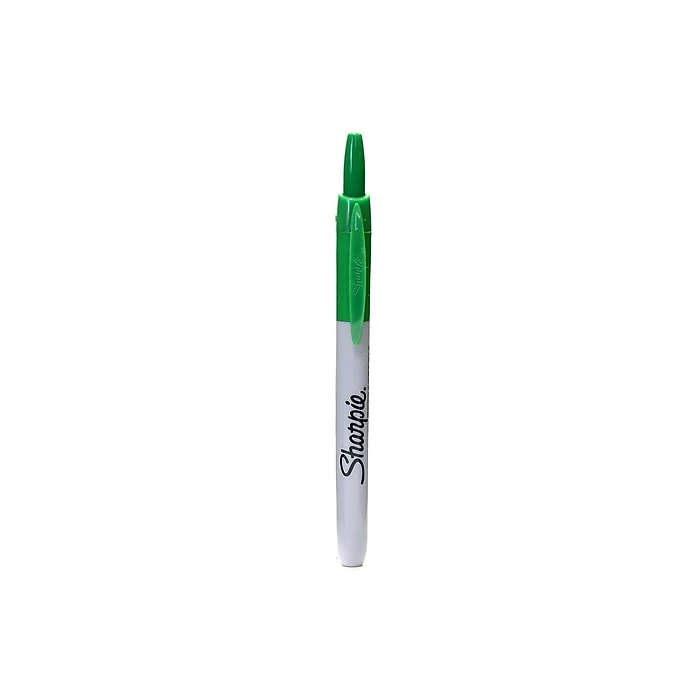 Sharpie Retractable Permanent Markers, Fine Tip, Green, 12/Pack (36704) 3 Sharpie Retractable Permanent Markers, Fine Tip, Green, 12/Pack (36704)