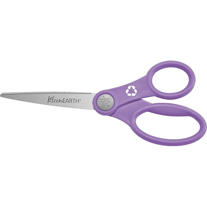 Westcott KleenEarth 8" Stainless Steel Standard Scissors, Assorted Colors, 2/Pack (14882) 5 Westcott KleenEarth 8" Stainless Steel Standard Scissors, Assorted Colors, 2/Pack (14882) - Image 3