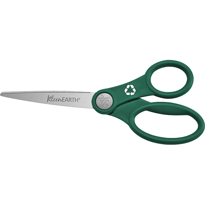 Westcott KleenEarth 8" Stainless Steel Standard Scissors, Assorted Colors, 2/Pack (14882) 6 Westcott KleenEarth 8" Stainless Steel Standard Scissors, Assorted Colors, 2/Pack (14882) - Image 4