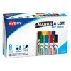Avery Marks-A-Lot Desk-Style Dry Erase Markers, Chisel Tip, Assorted, 8/Pack (24411)