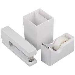 JAM Paper Desk Supplies Kit, White, 3/Pack (337841WH) -Office Product Shop sp82108775 sc7 1