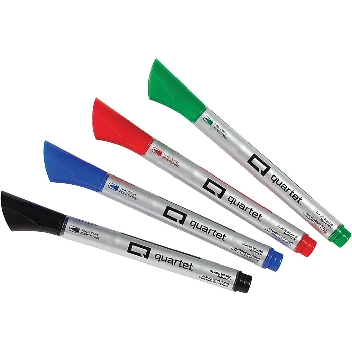 Quartet Premium Dry Erase Markers, Fine Tip, Assorted, 4/Pack (79555) 3 Quartet Premium Dry Erase Markers, Fine Tip, Assorted, 4/Pack (79555)