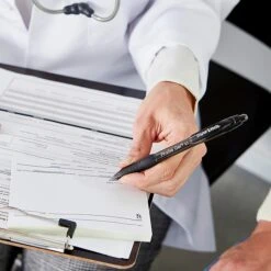 Paper Mate Profile Retractable Gel Pen, Medium Point, Blue Ink, Dozen (2095472) -Office Product Shop sp93779943 sc7