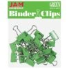 JAM Paper Colored Small Binder Clips, 3/8" Capacity, Green, 25/Pack (334BCGR) -Office Product Shop sp93880937 sc7