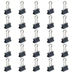 JAM Paper Colored Binder Clips, Small, 3/8" Capacity, Grey, 25/Pack (334BCGY) -Office Product Shop sp93881017 sc7