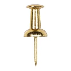 JAM Paper Push Pins, Shiny Gold, 100/Pack (222419051) -Office Product Shop sp97365209 sc7