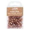 JAM Paper Push Pins, Rose Gold, 100/Pack (22432063) -Office Product Shop sp97365337 sc7