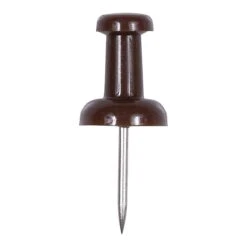 JAM Paper Push Pins, Chocolate Brown, 100/Pack (222419049) -Office Product Shop sp97365358 sc7